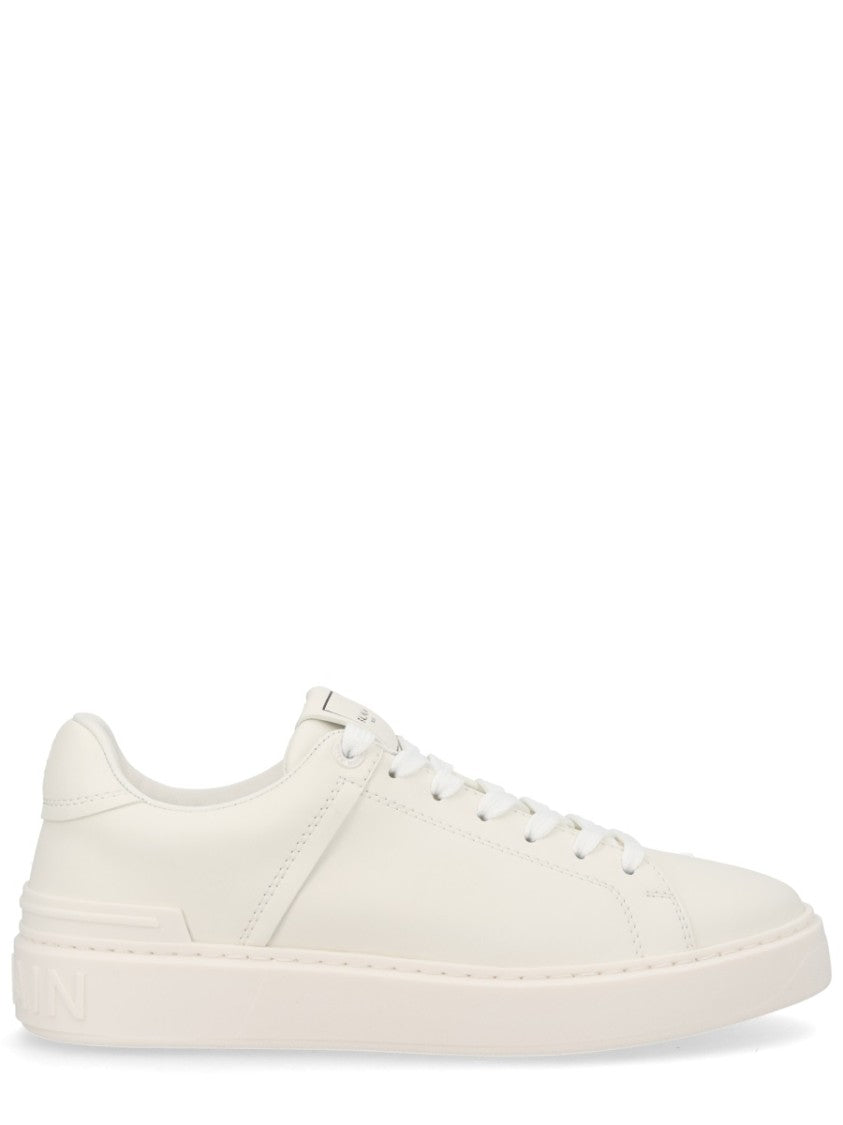 Balmain B-Court Calfskin Minimalist Low Sneakers