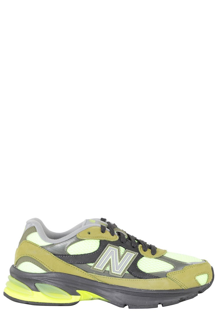 New Balance Green 2010 Side Design Mesh Leather Sneakers