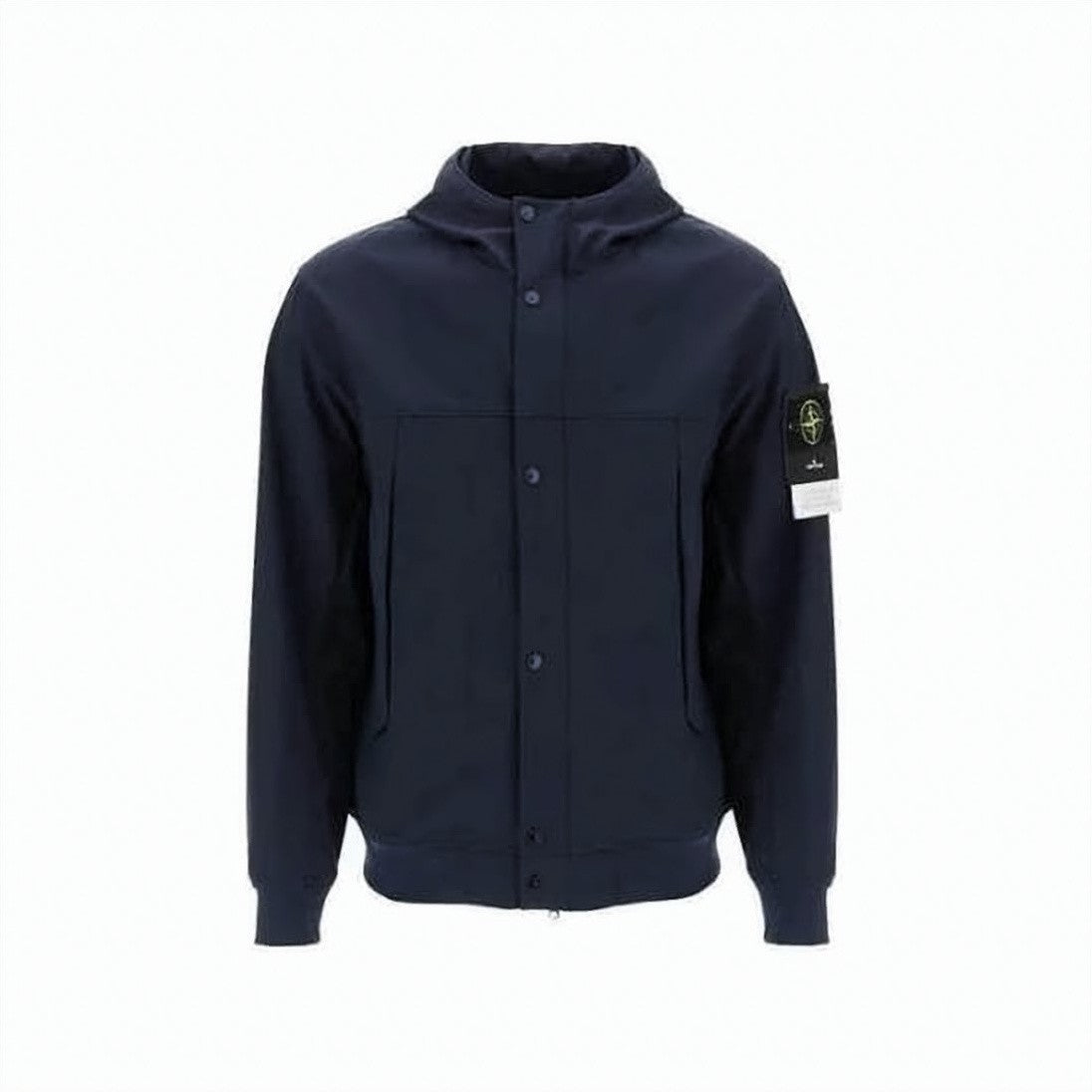 Stone Island Blue Casual Jacket With High Collar