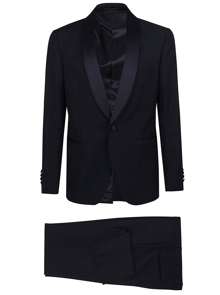 Lardini Dark Blue Tuxedo Suit
