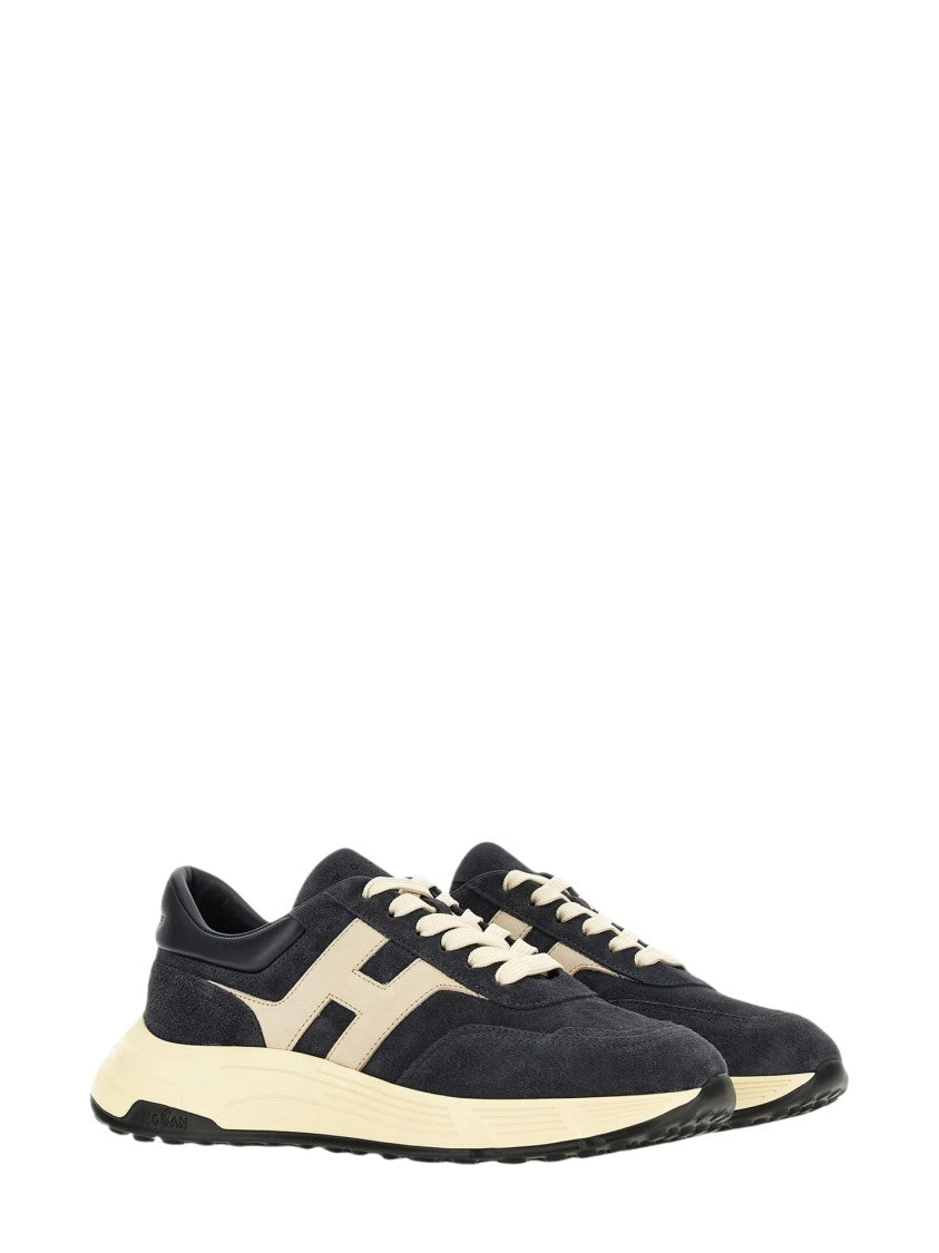 Hogan Black Hyperlight Suede Sneakers