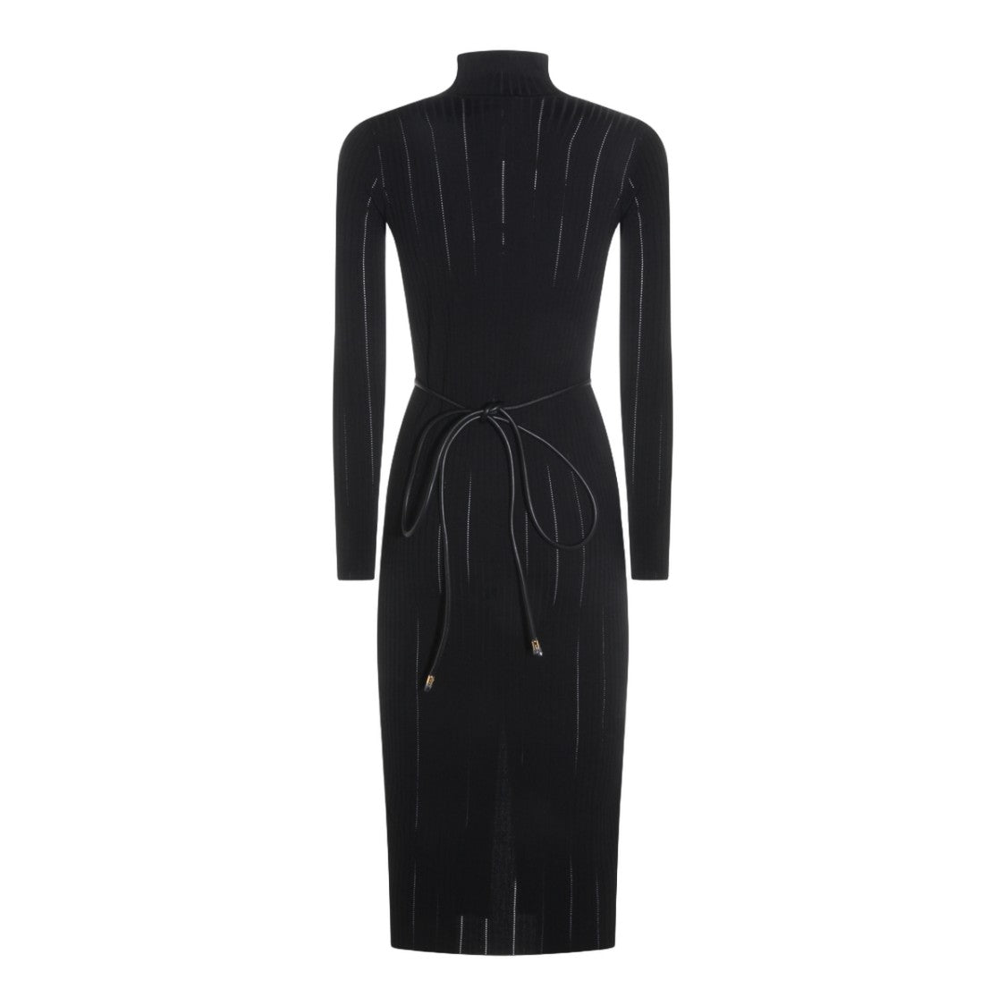 Elisabetta Franchi Refined Black Dress With Flattering Silhouette