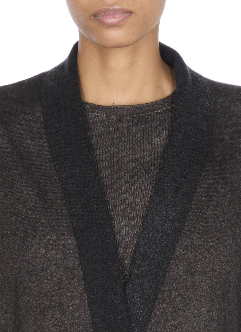 Avant Toi Dark Grey Wool And Cashmere Cardigan