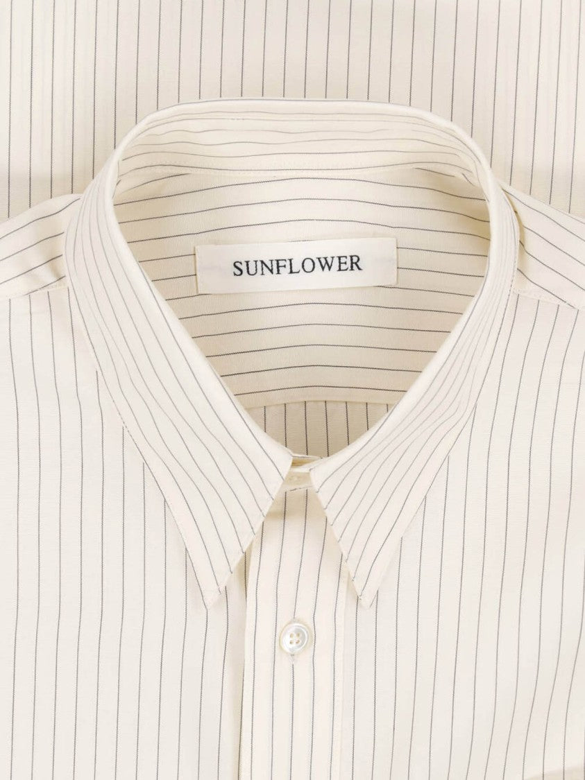 Sunflower Cream Striped Bowling Tencel Shirt