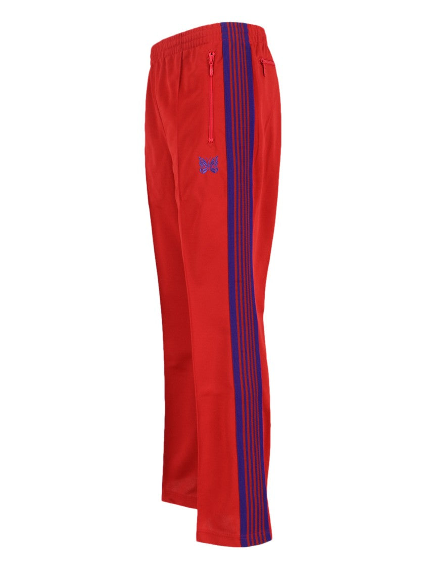 Needles Classic Tailored Red Trousers With Straight Leg Cut