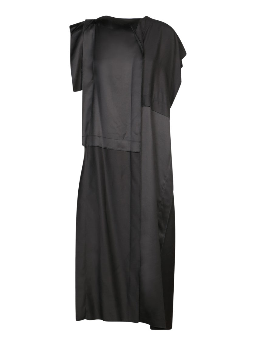 Mm6 By Maison Margiela Black Dress With Design