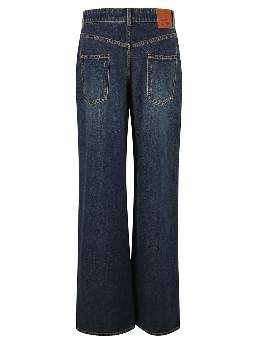 Alexander Mcqueen Wide-Leg Denim Jeans