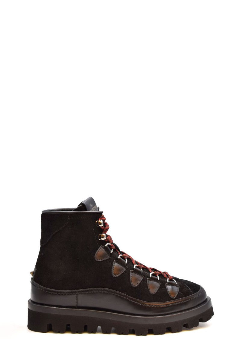 Valentino Garavani Black Suede Leather Boots
