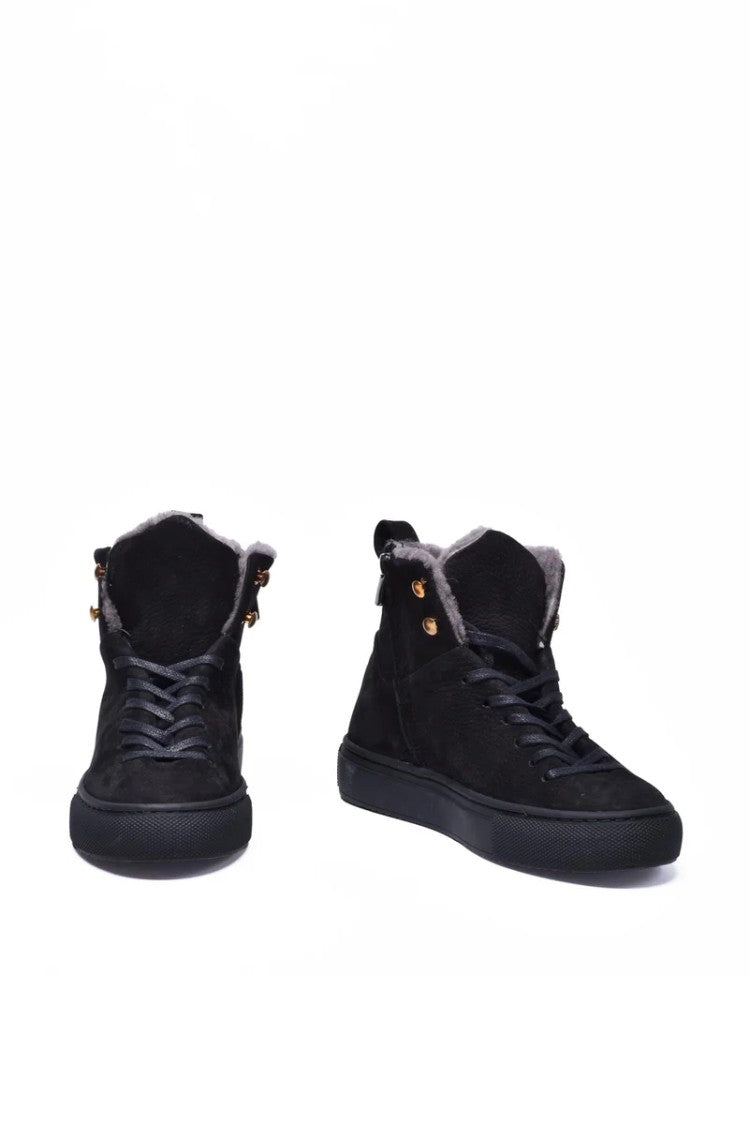 Cerruti High Suede Sneakers - Black