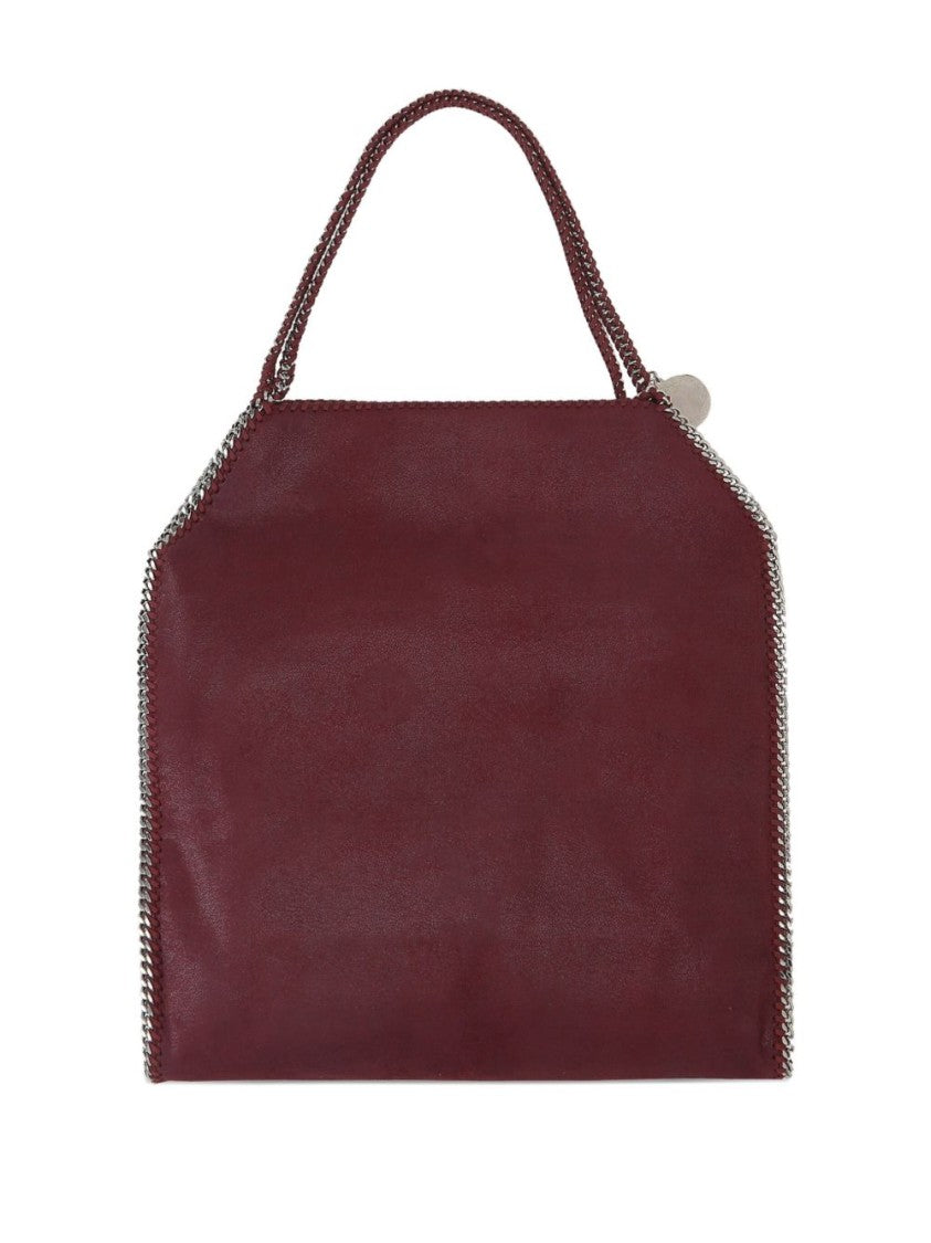 Stella Mccartney Bordeaux Red Bag With Chain-Link Detailing And Magnetic Fastening