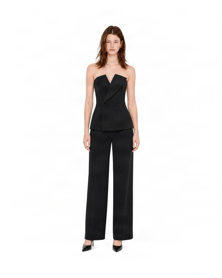 P.A.R.O.S.H. Double-Breasted Sleeveless Virgin Wool Top
