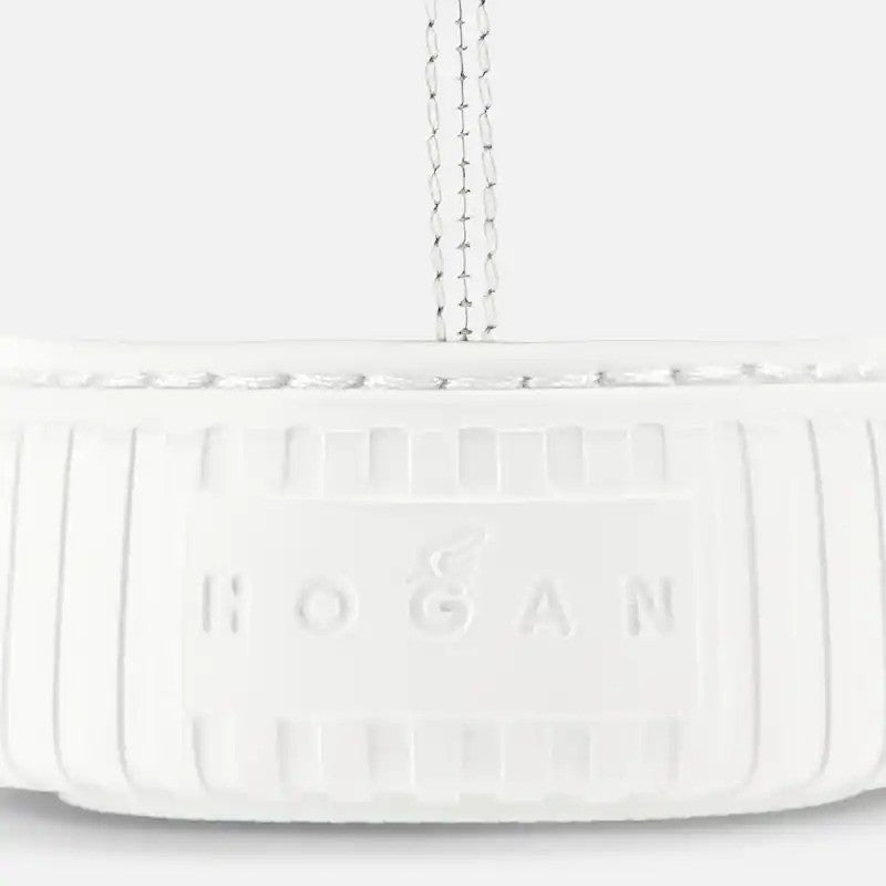Hogan White Perforated Leather Textured Sole Sneakers