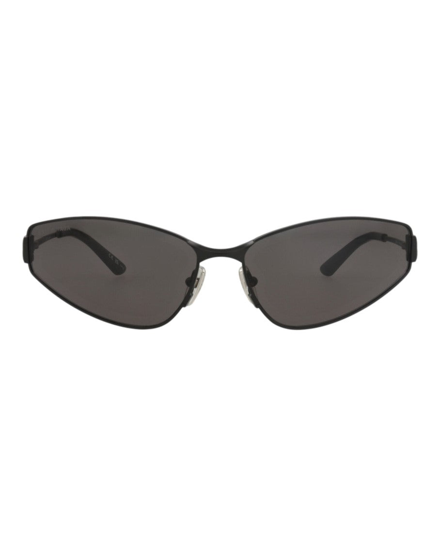 Balenciaga Cat Eye-Frame Metal Sunglasses With Cutout Accent