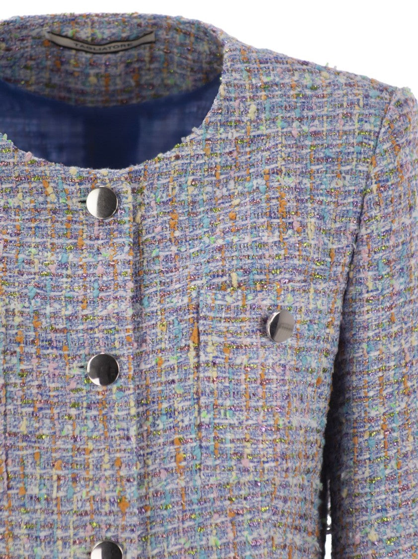 Tagliatore Crew-Neck Jacket With Front Pockets