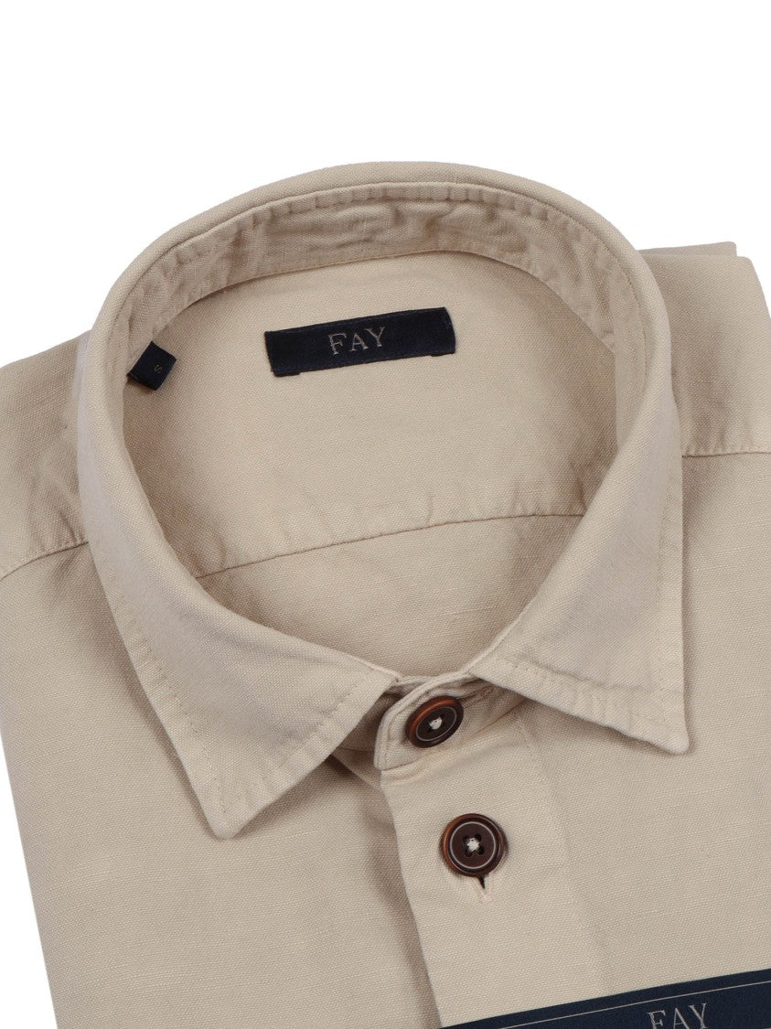 Fay Beige Tasconata Over Shirt Jacket