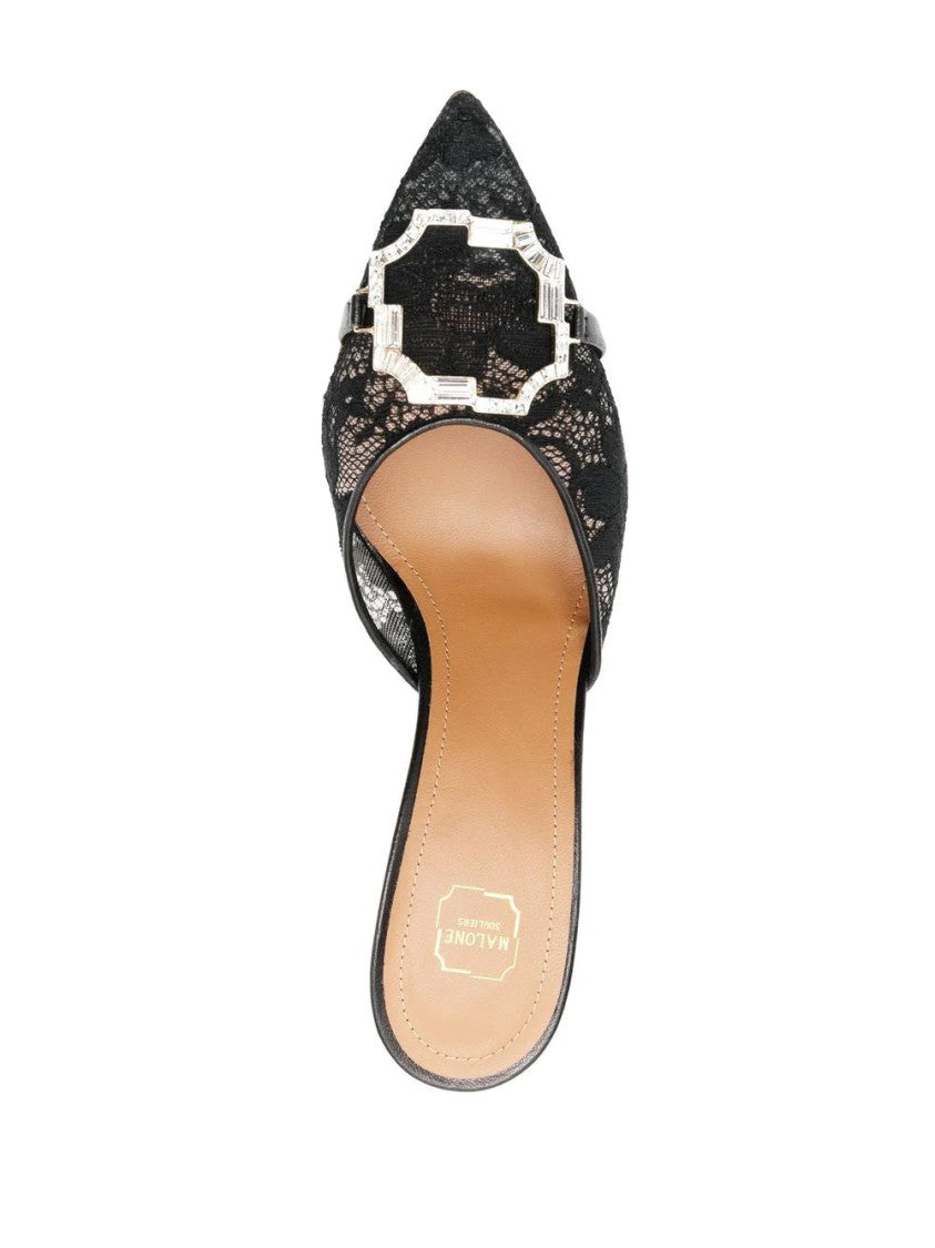 Malone Souliers Missy 70 Black Lace Stiletto M
