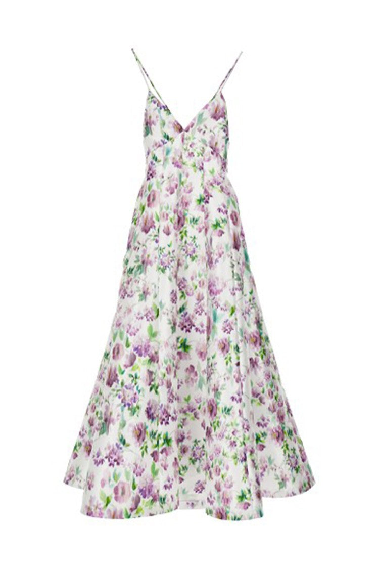 Philosophy Di Lorenzo Serafini Multicolor Polyester Floral-Print Maxi Dress