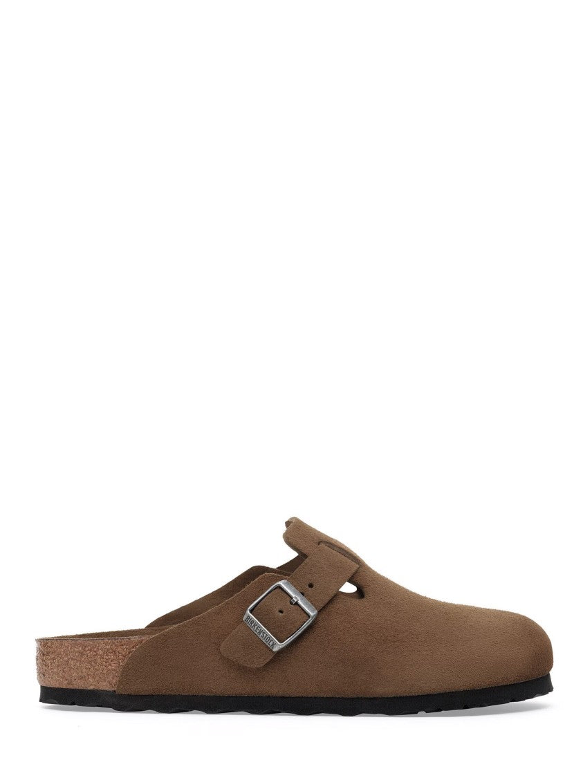 Birkenstock Dark Tea Boston Sfb Suede Sandals
