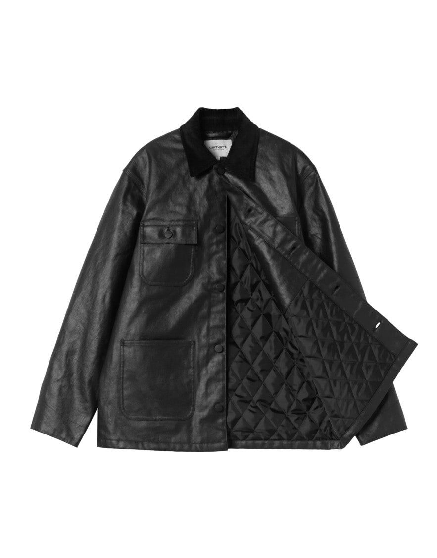 Carhartt Wip Black Dean Michigan Garment-Dyed Cotton Canvas Jacket
