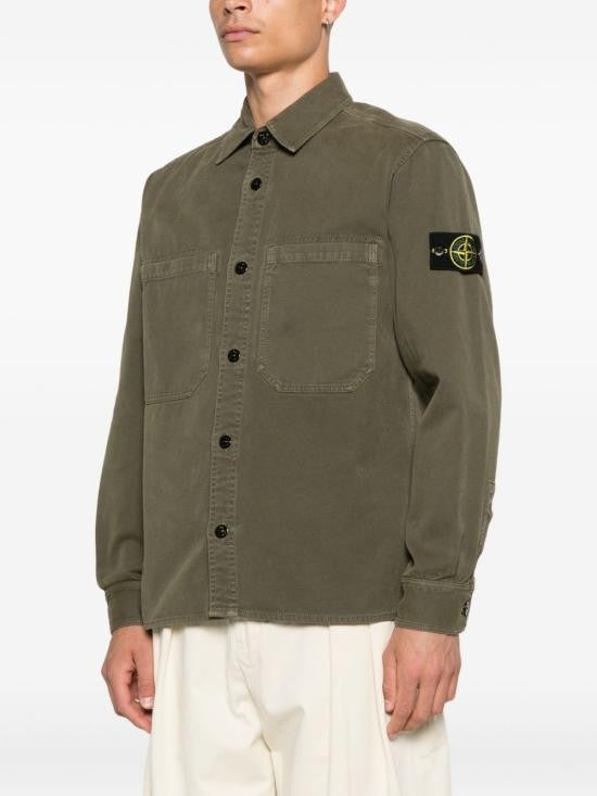 Stone Island Long-Sleeve Casual Shirt With Structured Collar