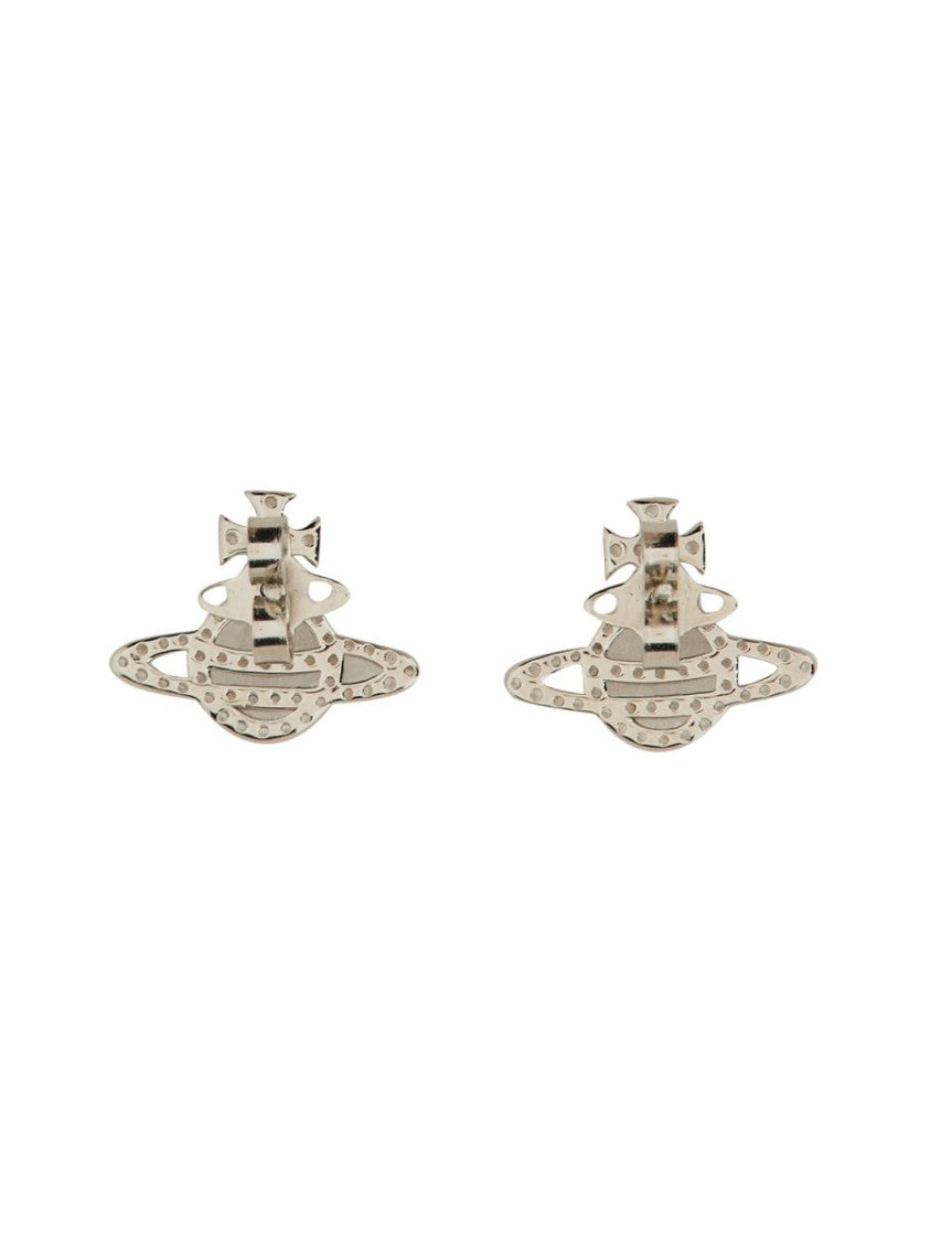 Vivienne Westwood Silver Calliope Stylized Planet Earrings