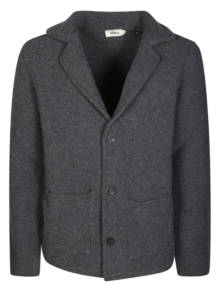 Altea Textured Knit Jacket With Classic Collar