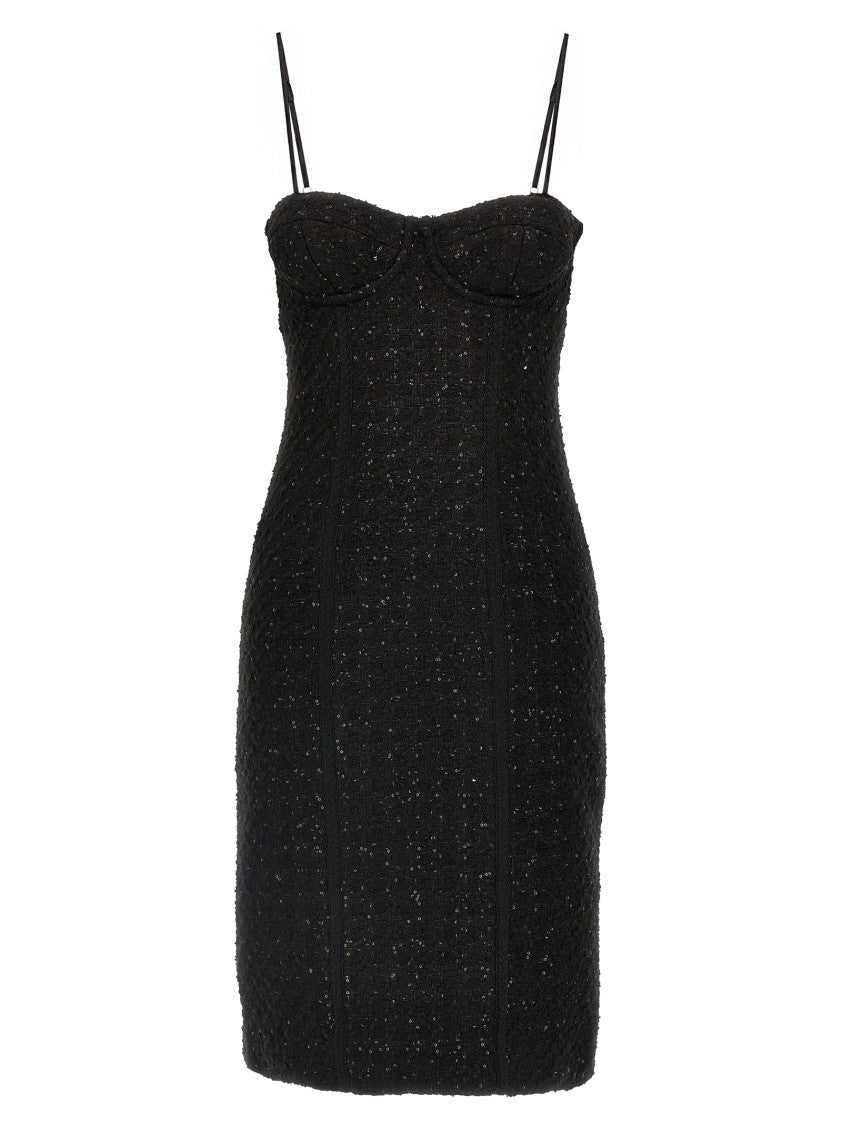 Rotate Birger Christensen Bouclé Midi Dress