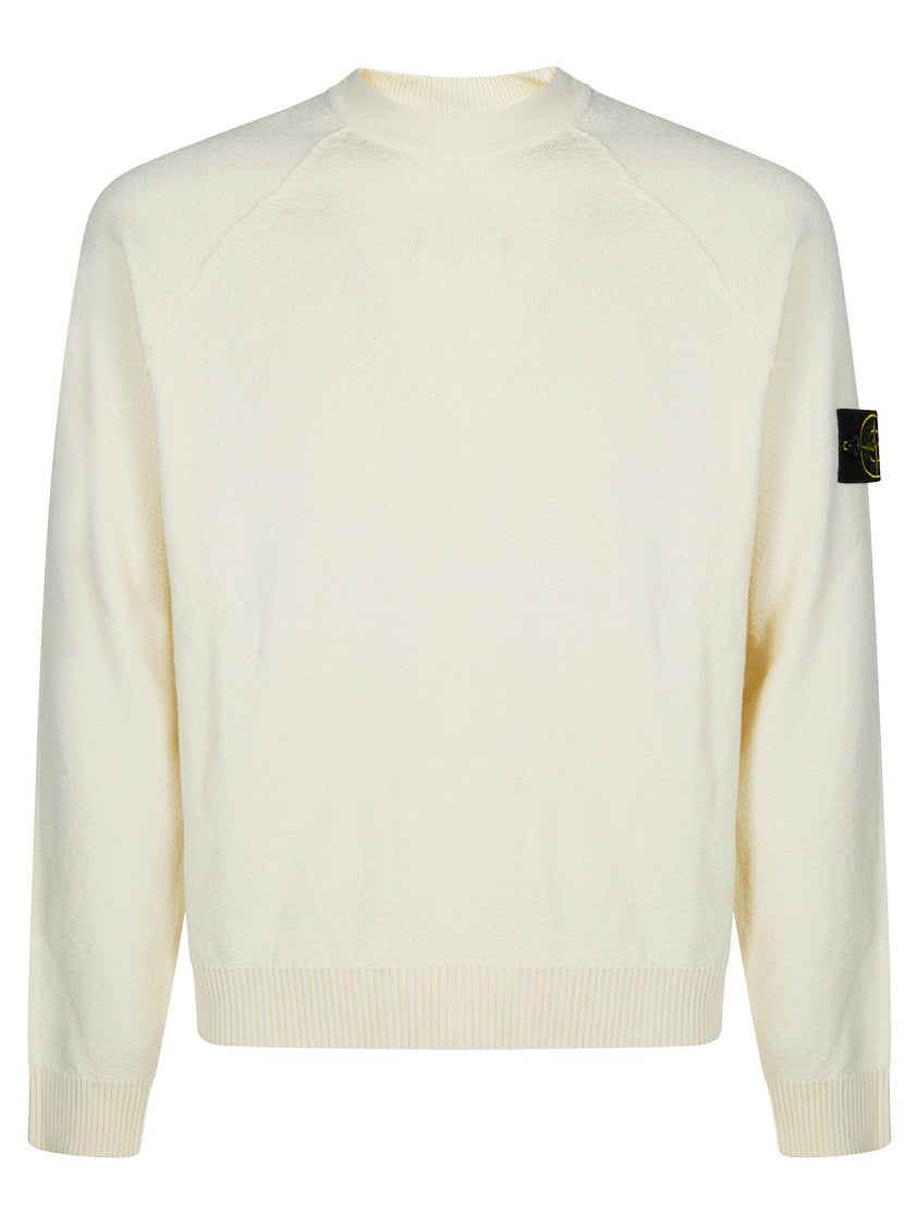 Stone Island Cream Off White Knit Sweater