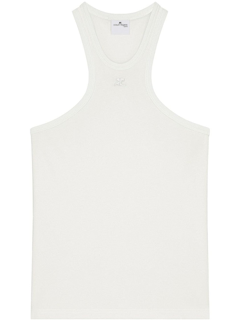 Courrèges Scoop Neck Sleeveless Racerback T-Shirt