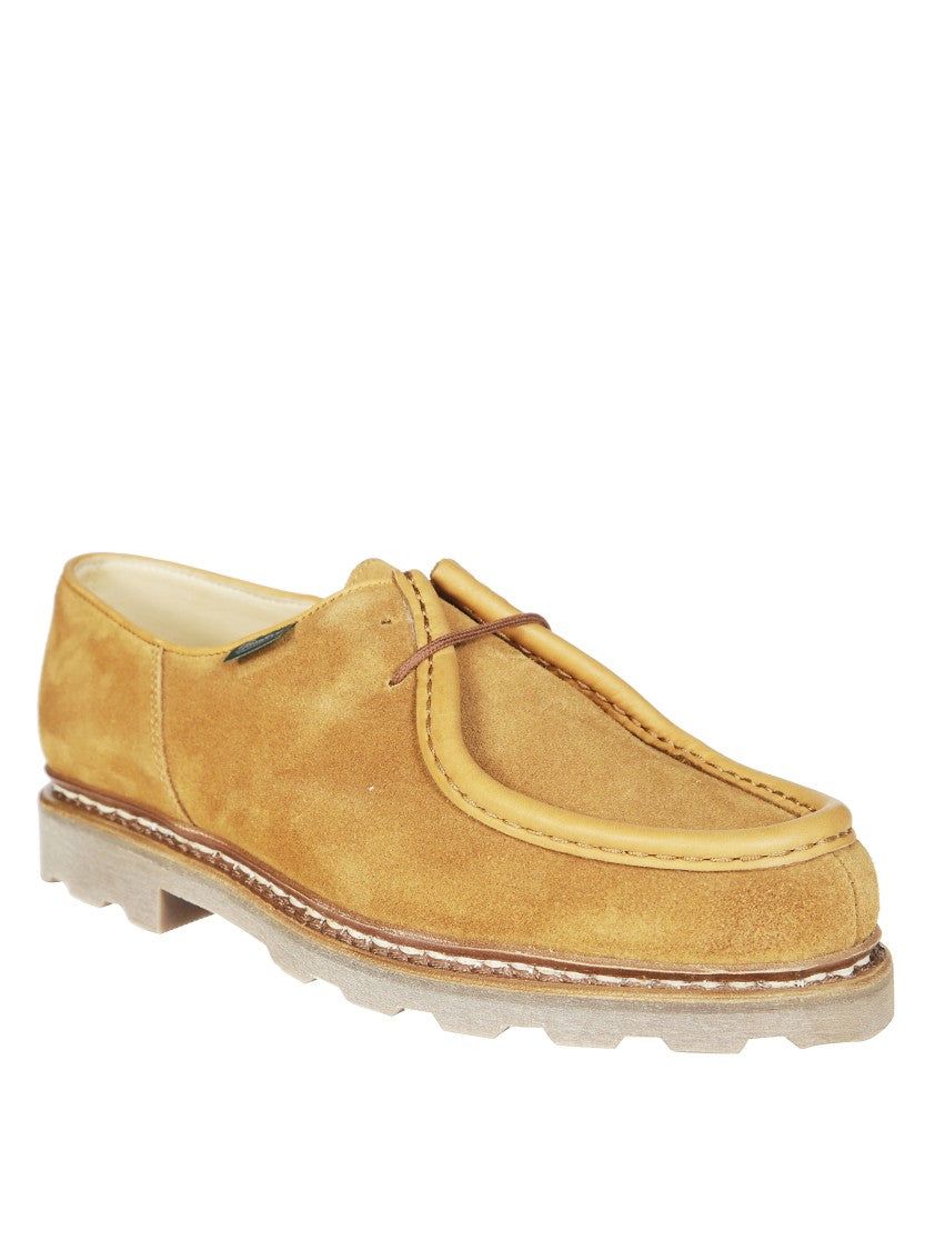 Paraboot Classic Brown Leather Moccasin With Hand-Stitched Detailing