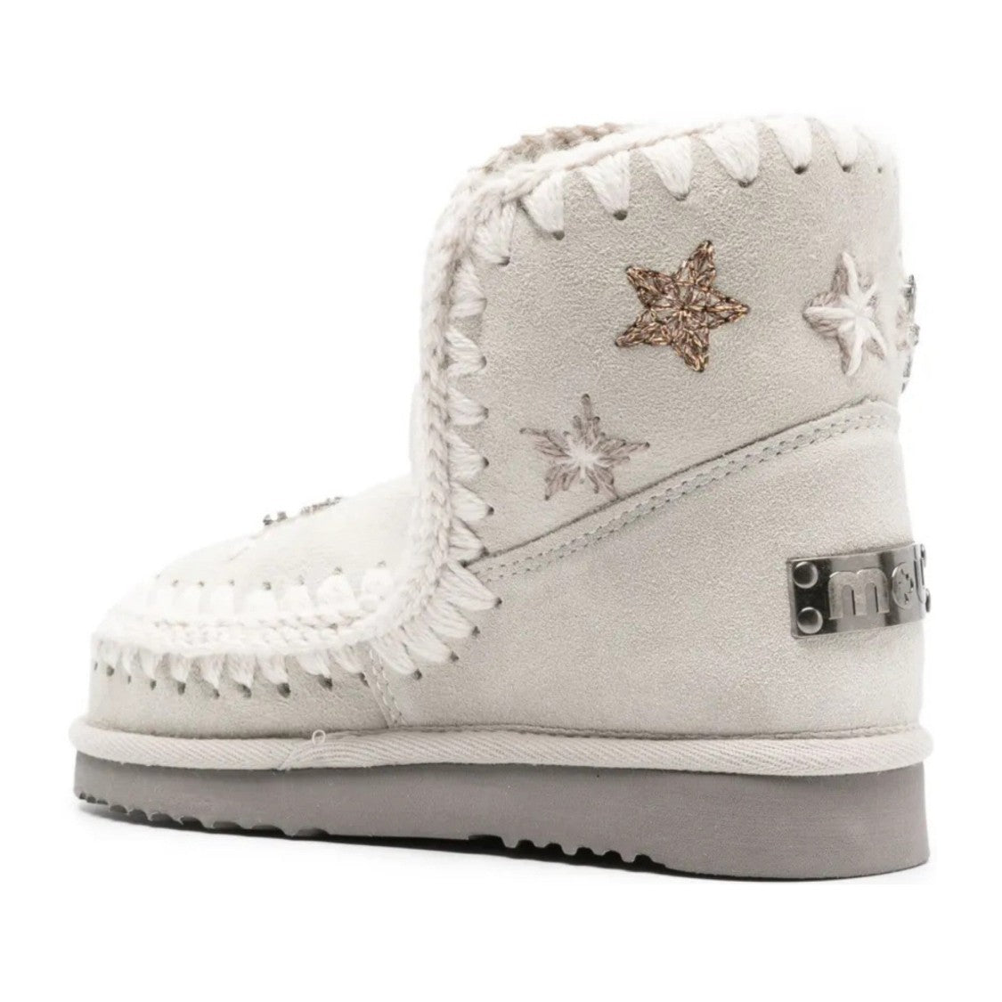 Mou Silver Eskimo Sheepskin Star Boots