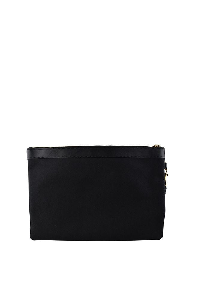 Balenciaga Black Cotton Canvas Jumbo Clutch Bag