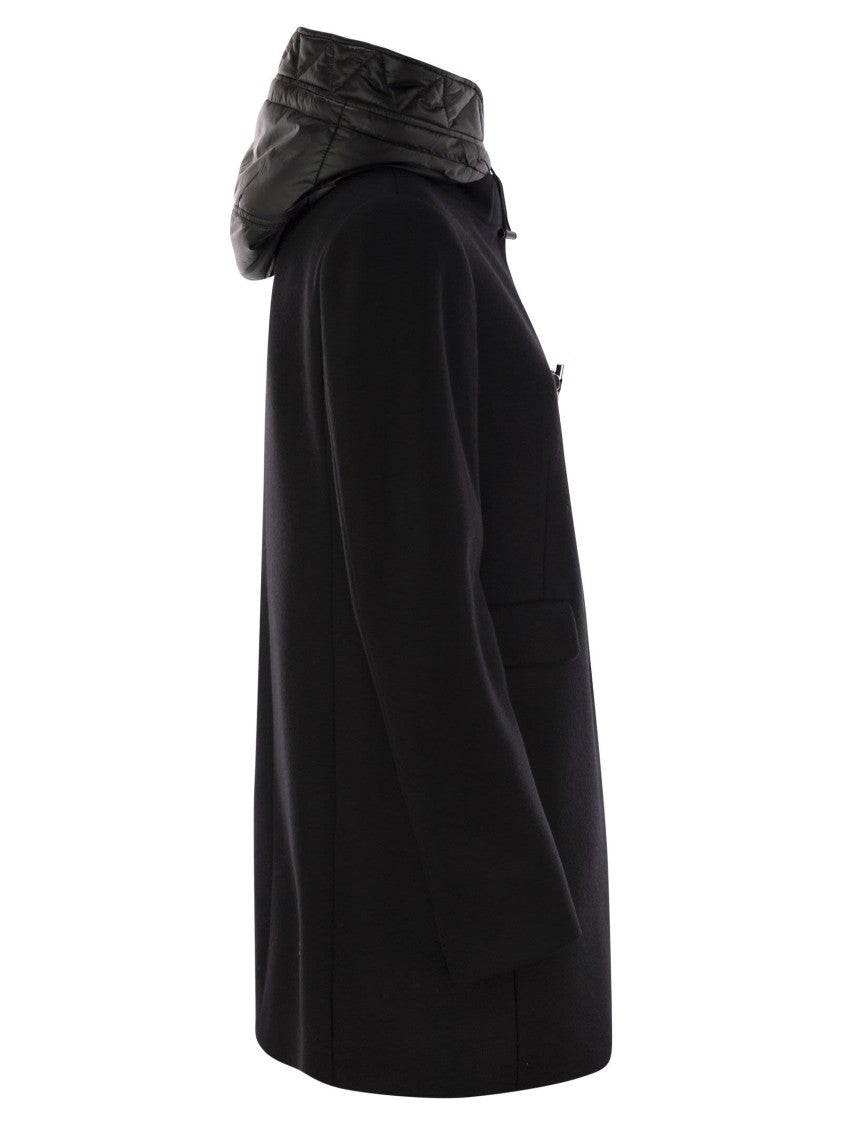 Fay Toggle Coat In Wool Cloth