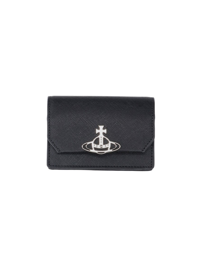 Vivienne Westwood Black Orb Calf Leather Wallet