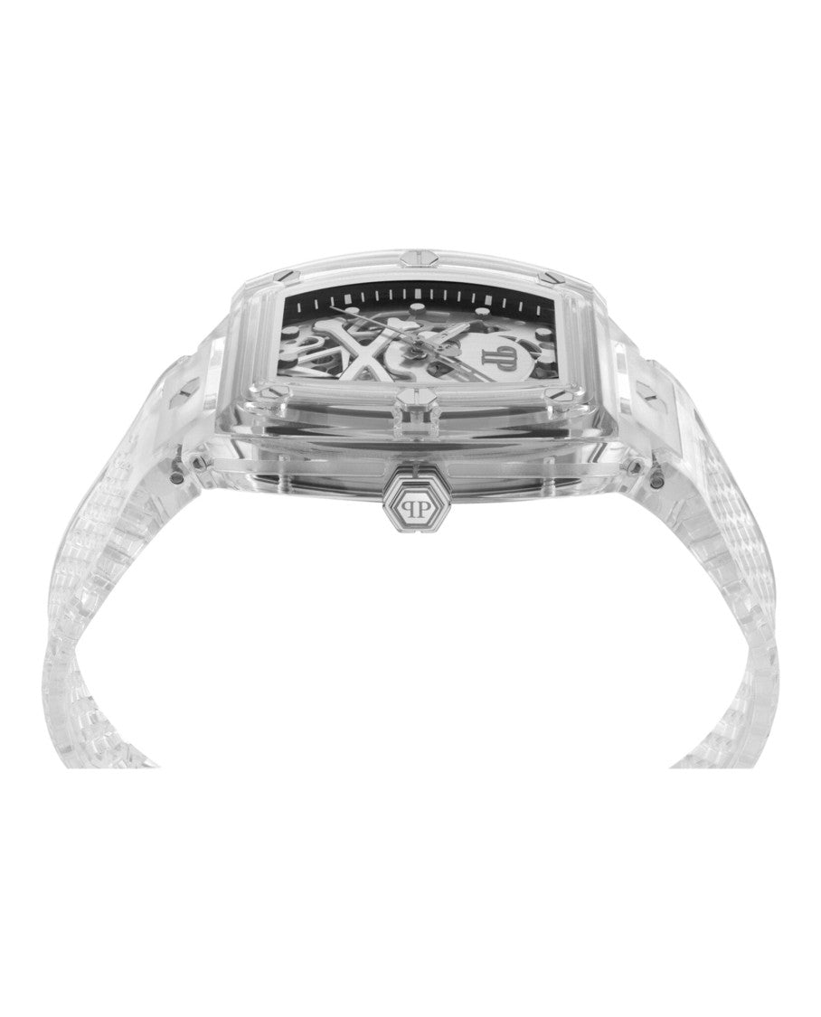Philipp Plein Keleton Crystal Automatic Watch With Transparent Bio Nylon Case