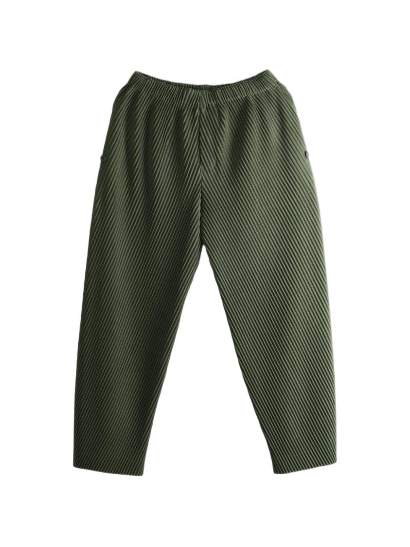 Homme Plissé Issey Miyake Diagonal Pleat Textured Wide-Leg Pants