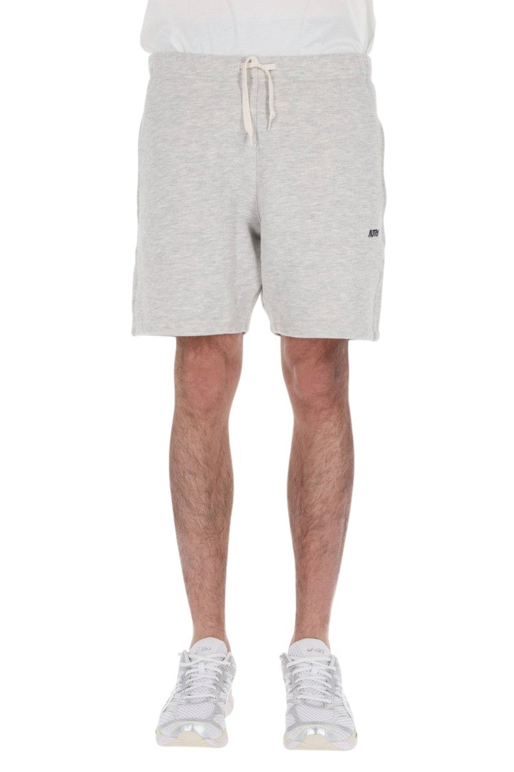 Autry Grey Sweat Cotton Denim Shorts