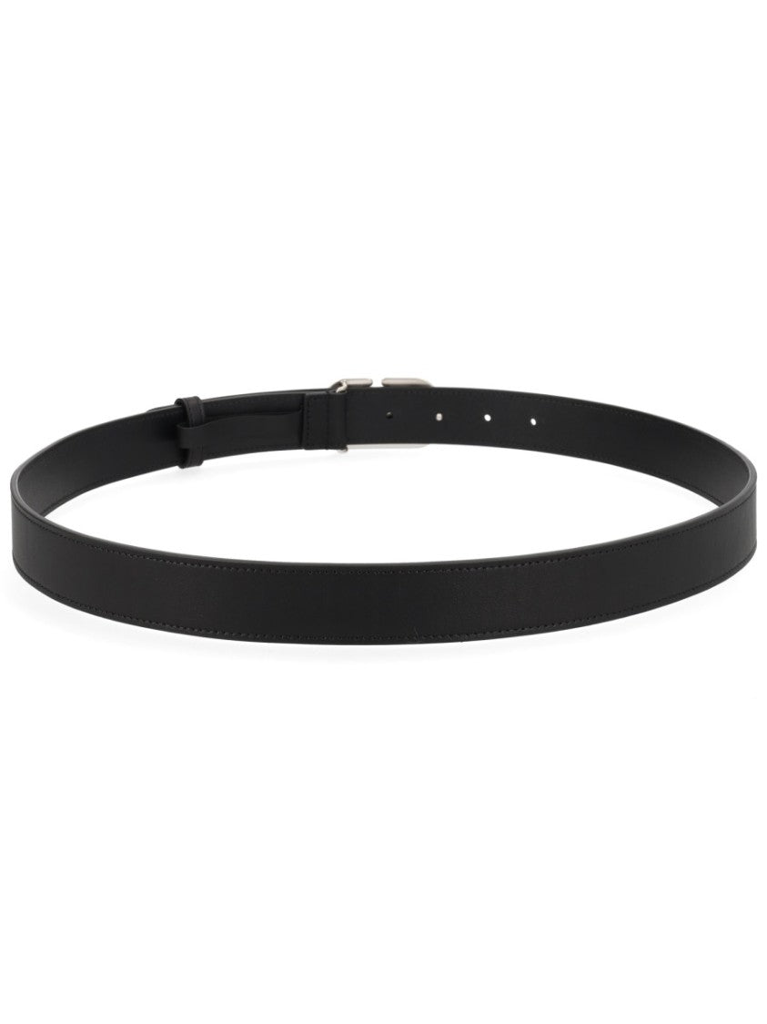 Valentino Garavani Vlogo Signature Narrow Leather Belt