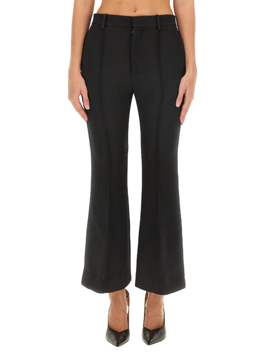 Bottega Veneta Regular Fit Wool Trousers With Tailored Silhouette