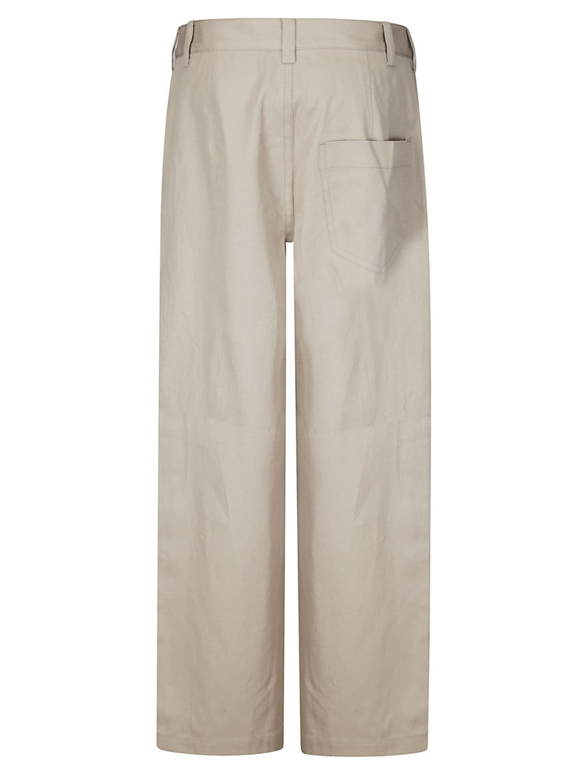 Sofie D'hoore Hammered Cotton Trousers With Straight-Leg Silhouette