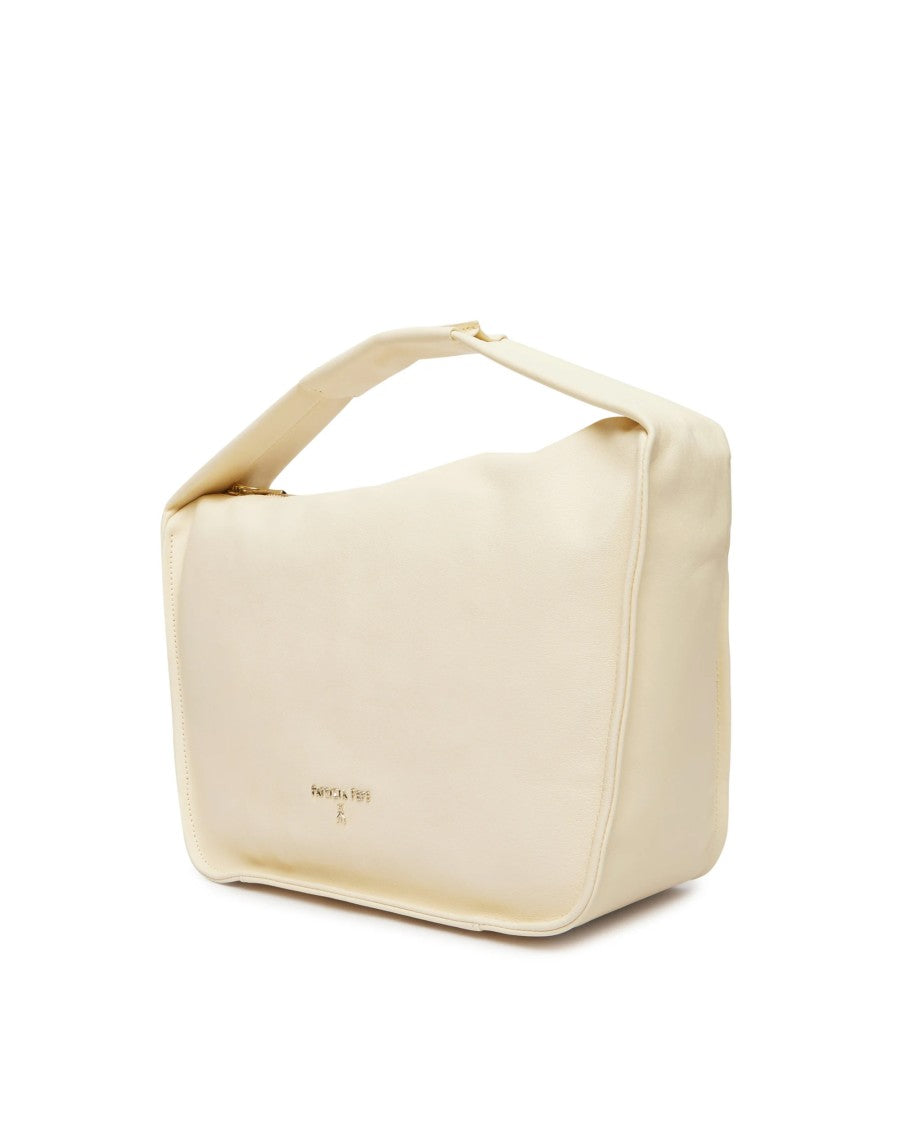 Patrizia Pepe White Soft Shoulder Bag Wooly