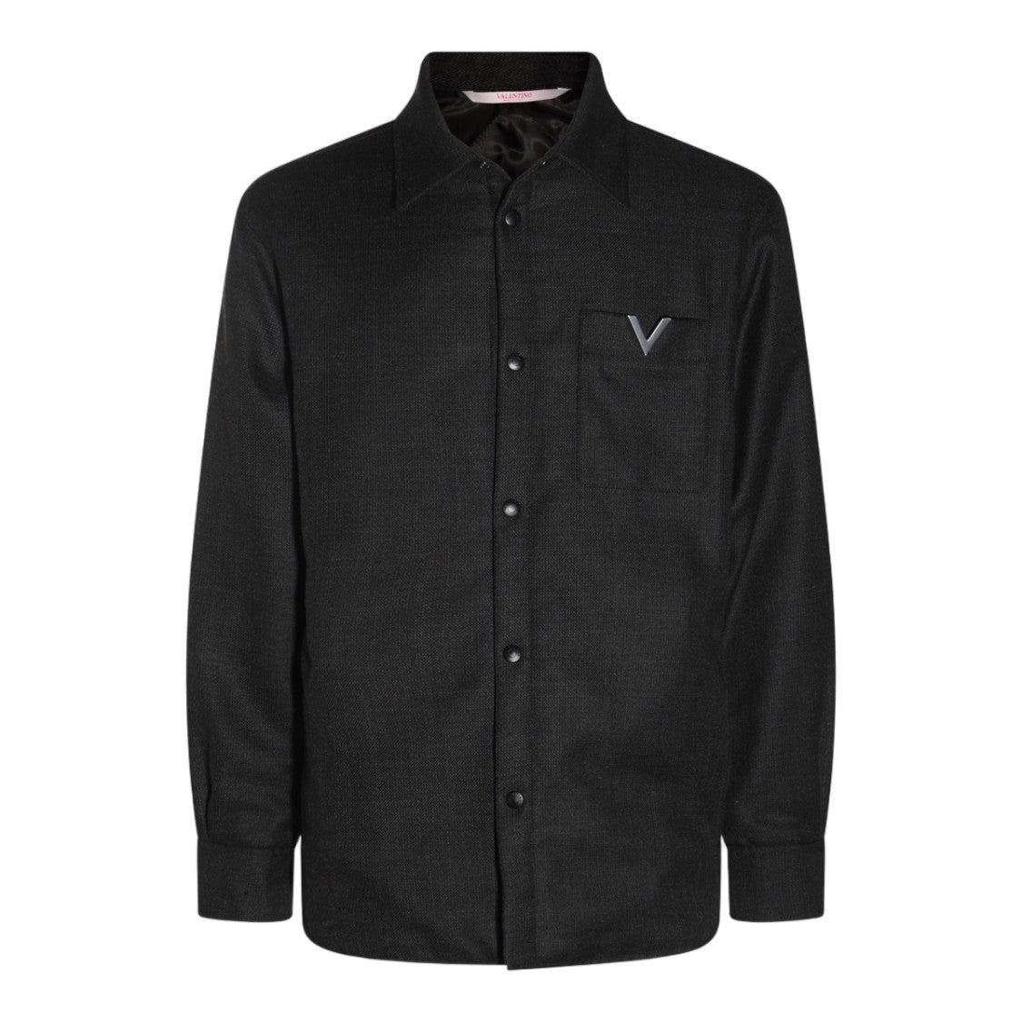 Valentino Classic Button-Up Jacket With Minimalist 'V' Emblem