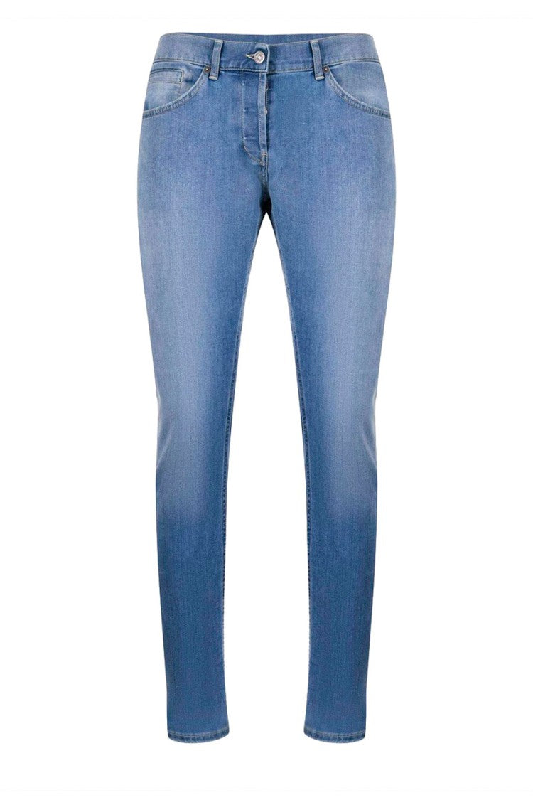 Dondup Blue Slim-Leg Faded Cotton-Blend Jeans