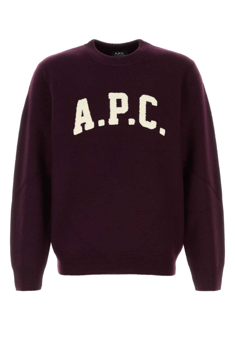A.P.C. Plum Wool Jay Sweater