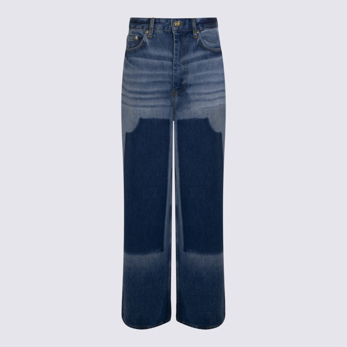 Ganni High-Waisted Wide-Leg Jeans