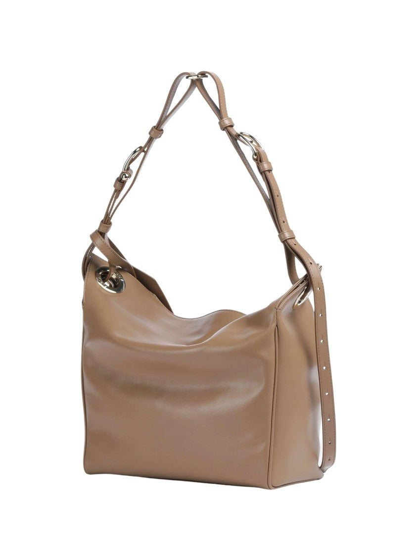 Furla Slouchy Shoulder Bag With Magnetic Clasp And Gold-Tone Fittings