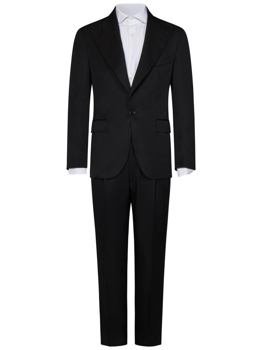 Franzese Collection Tailored Black Suit
