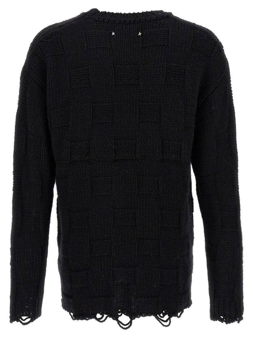 Golden Goose Boxy Crewneck Wool Knit Sweater