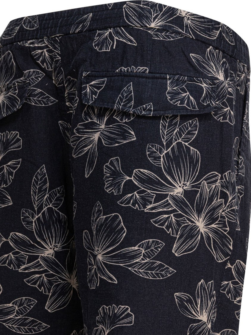 Vince Blue Floral Patterned Shorts