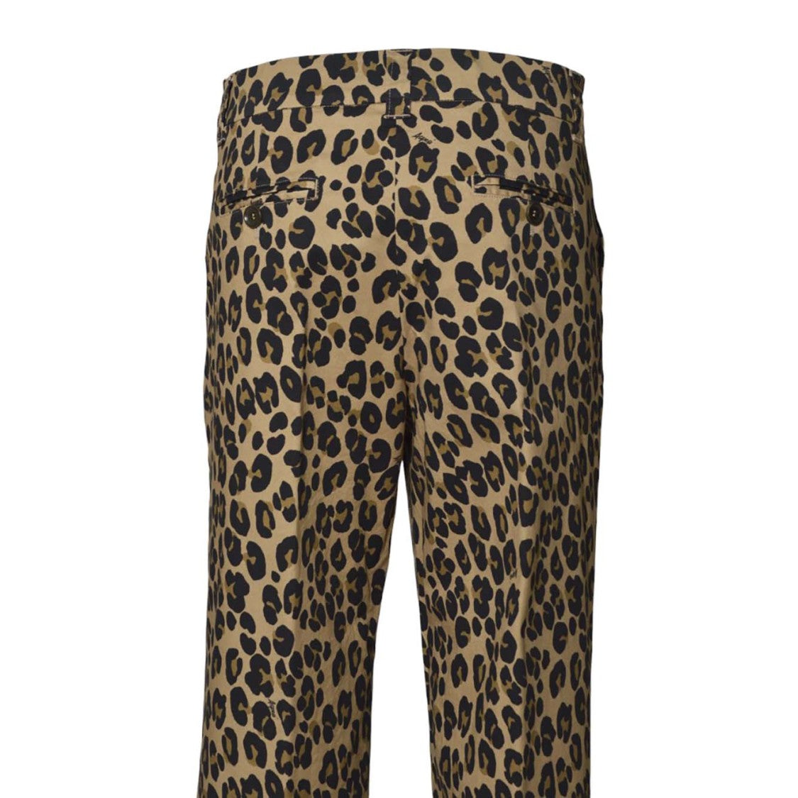Aspesi Straight Cotton Trousers Animal Print